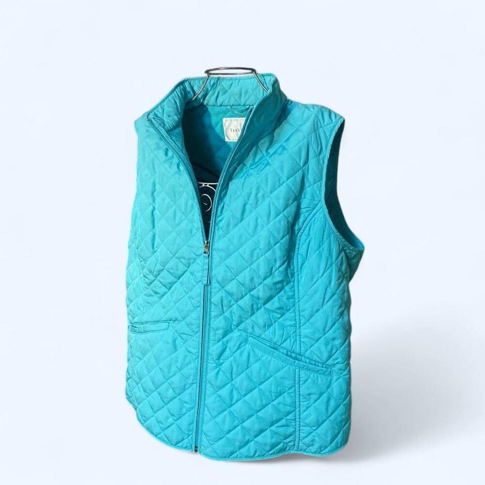 Womens seafoam green quilted sleeveless
